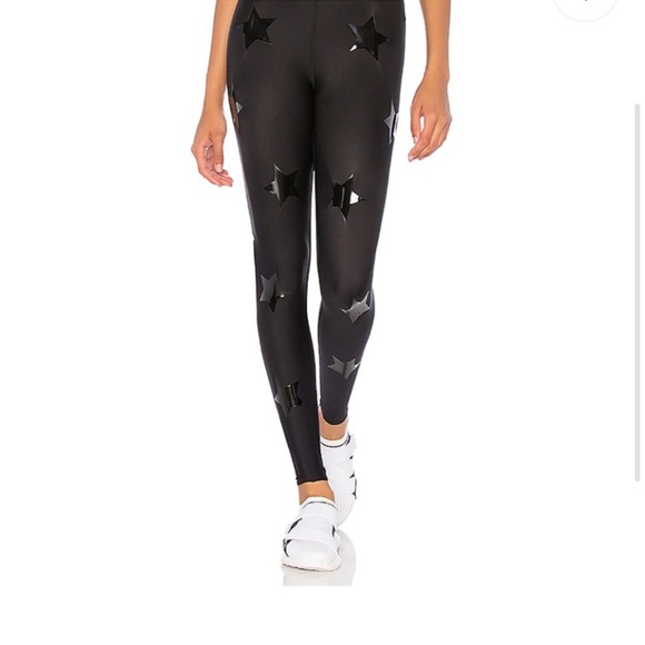 New Ultracor black on Black  star  leggings - Picture 2 of 4
